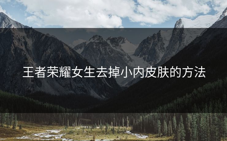 王者荣耀女生去掉小内皮肤的方法