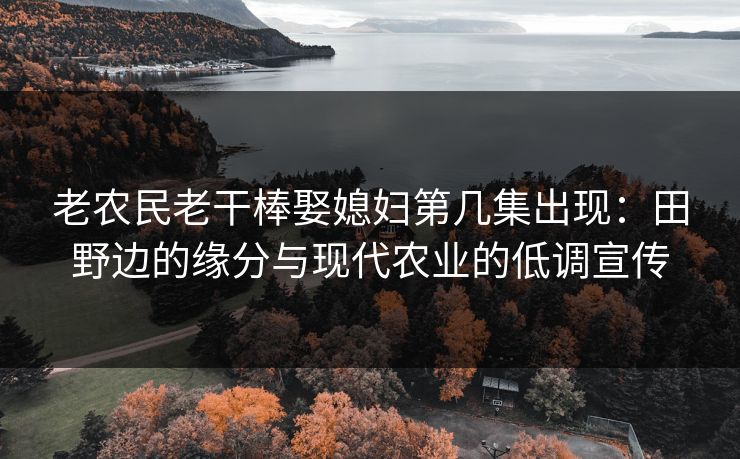 老农民老干棒娶媳妇第几集出现：田野边的缘分与现代农业的低调宣传